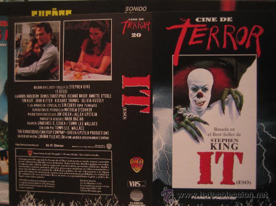 Cine: it eso stephen king- caratula de video original - tim curry dennis christopher olivia hussey