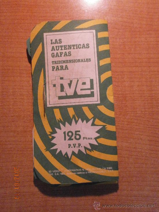 Cinema: 3 GAFAS 3-D ESPECIALES DE TVE CINE EN RELIEVE PARA LA FAMILIA