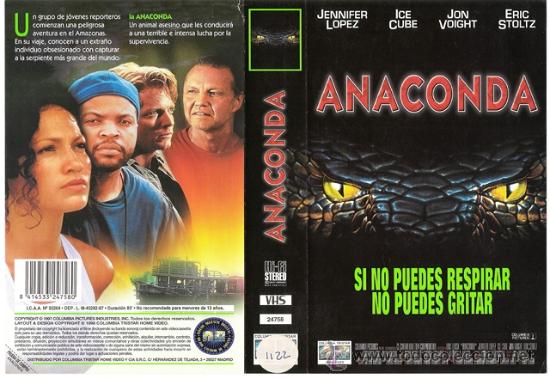 Cin&eacute;ma: CARATULA VHS - ANACONDA - Pedido Minimo 6&euro;