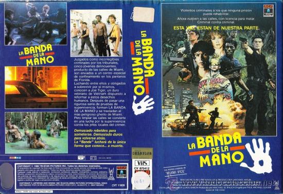 Cine: CARATULA VHS - LA BANDA DE LA MANO - Pedido Minimo 6&euro;