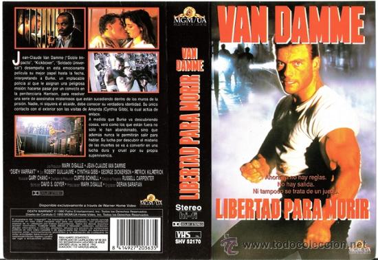 Cine: CARATULA VHS - LIBERTAD PARA MORIR - Pedido Minimo 6&euro;
