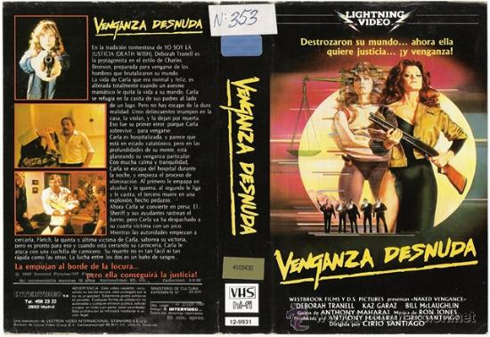 Cine: CARATULA VHS - VENGANZA DESNUDA - Pedido Minimo 6&euro;