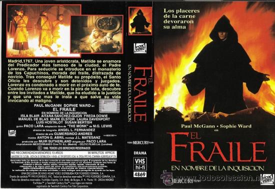 Kino: CARATULA VHS - EL FRAILE - Pedido Minimo 6&euro;
