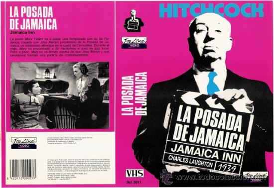 Cine: CARATULA VHS - HICHCOCK, LA POSADA DE JAMAICA - Pedido Minimo 6&euro;