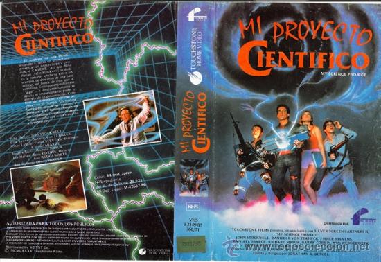 Cinema: CARATULA VHS - MI PROJECTO CIENTIFICO - Pedido Minimo 6&euro;