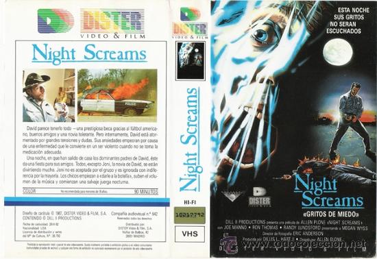 Kino: CARATULA VHS - NIGHT SCREAMS (GRITOS DE MIEDO) - Pedido Minimo 6&euro;