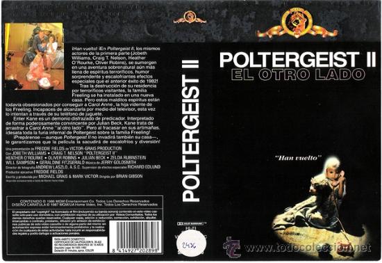 Cine: CARATULA VHS - POLTERGEIST II - Foto 1