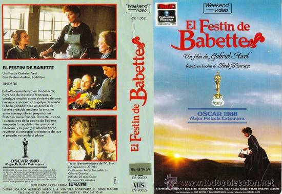 Cinema: CARATULA VHS - EL FESTIN DE BABETTE - Pedido Minimo 6&euro;
