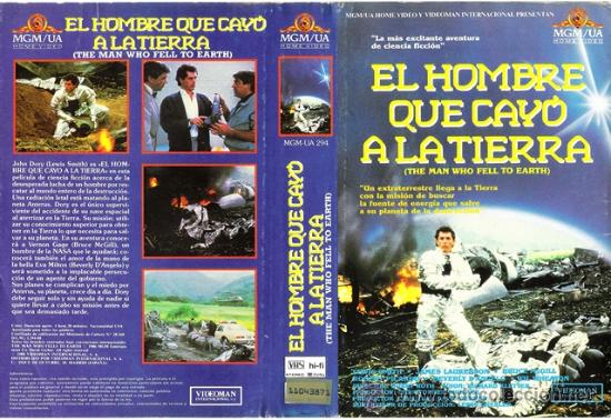 Cinema: CARATULA VHS - EL HOMBRE QUE CAYO A LA TIERRA - Pedido Minimo 6&euro;