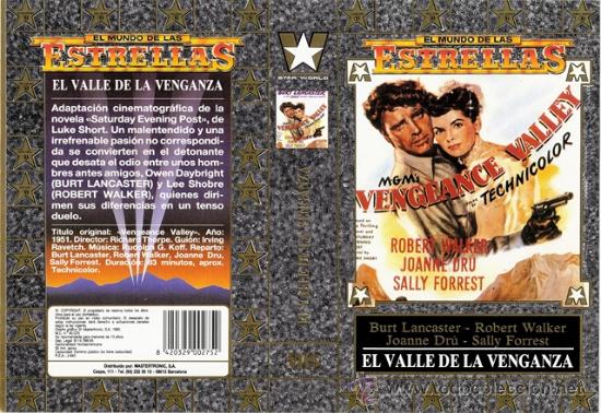 Cine: CARATULA VHS - EL VALLE DE LA VENGANZA