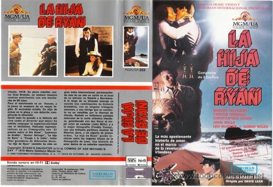 Cinema: CARATULA VHS - LA HIJA DE RYAN - Pedido Minimo 6&euro;