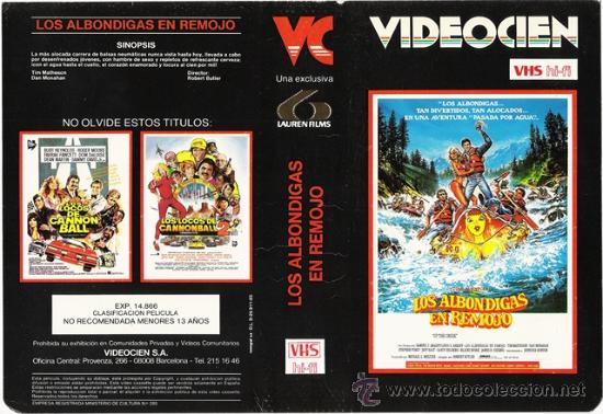 Cine: CARATULA VHS - LOS ALBONDIGAS EN REMOJO - Foto 1