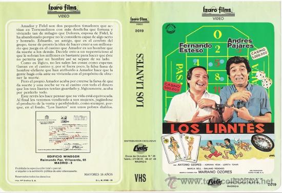 Cine: CARATULA VHS - LOS LIANTES - Pedido Minimo 6&euro;