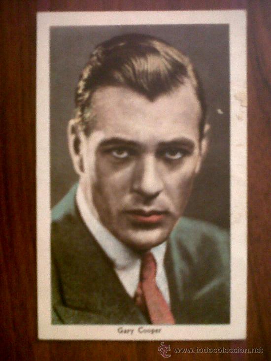 Cine: CROMO GARY COOPER-CHOCOLATES REGINA-SANT FELIU DE GUIXOLS-COLECCI&Oacute;N DE 18 CROMOS-SERIE A-N&ordm;18