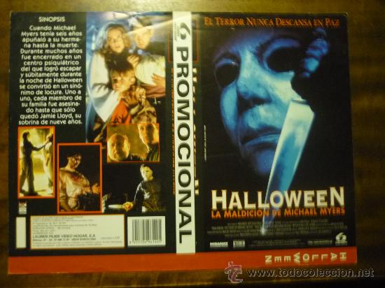 Cine: CARATULA VIDEO VHS HALLOWEEN ES TIPO GUIA CON INFORMACION DORSO FICHA,BIOGRAFIAS..