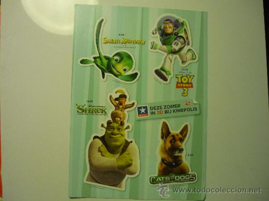 Cine: PEGATINA ADHESIVO PERSONAJES CINE DIBUJOS-SHREK - TOY STORY ETC.