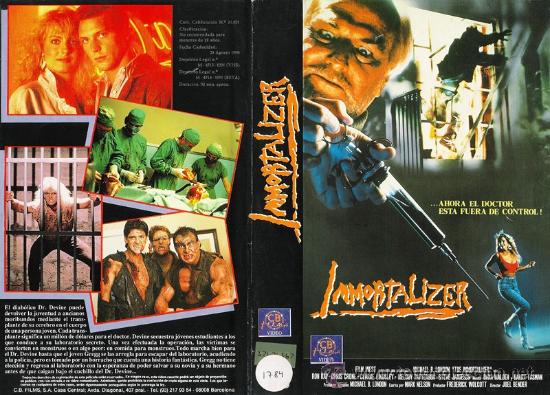 Cine: CARATULA VHS - IMMORTALIZER - Pedido Minimo 6&euro;