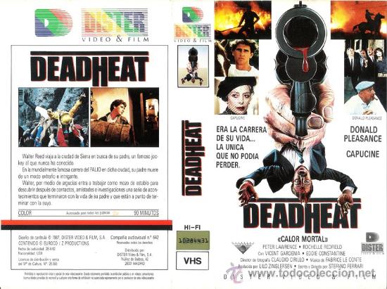 Cine: CARATULA VHS - DEAD HEAT, CALOR MORTAL - Pedido Minimo 6&euro;