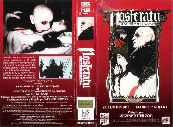 Cine: CARATULA VHS - NOSFERATU - Foto 1