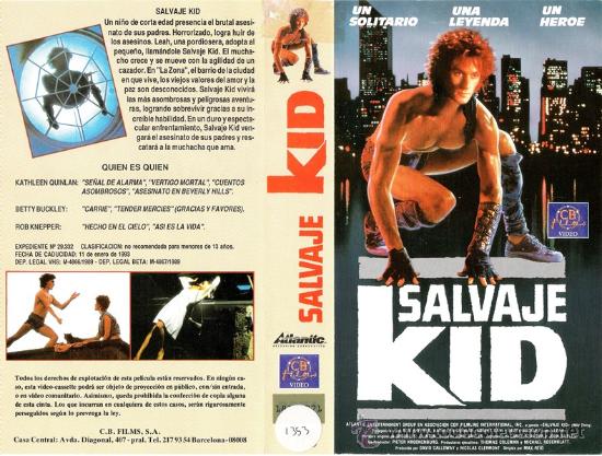 Cine: CARATULA VHS - SALVAJE KID - Pedido Minimo 6&euro;