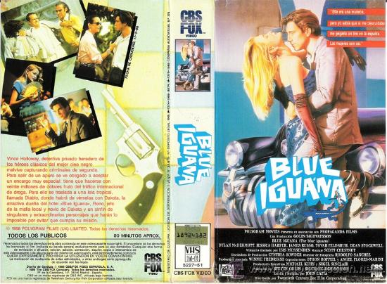 Cine: CARATULA VHS - BLUE IGUANA - Pedido Minimo 6&euro;
