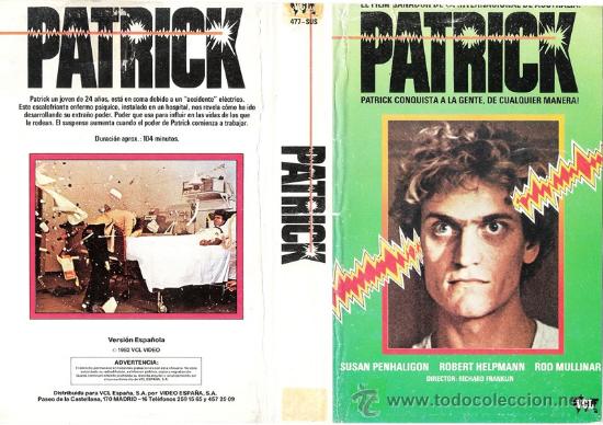 Cine: CARATULA VHS - PATRICK - Foto 1