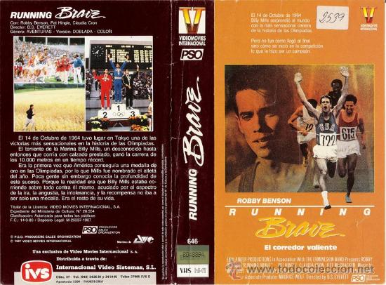 Cine: CARATULA VHS - RUNNING BRAVE - Pedido Minimo 6&euro;