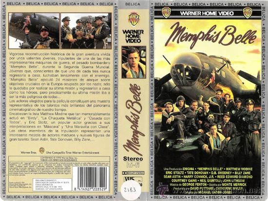 Cine: CARATULA VHS - MENPHIS BELLE - Pedido Minimo 6&euro;