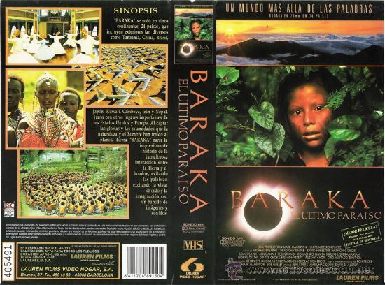Cine: CARATULA VHS - BARAKA, EL ULTIMO PARAISO - Pedido Minimo 6&euro;