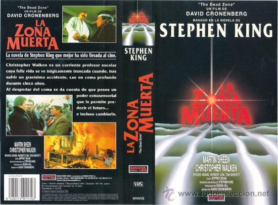 Cine: CARATULA VHS - LA ZONA MUERTA - Pedido Minimo 6&euro;