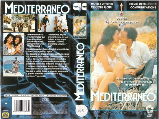 Cine: CARATULA VHS - MEDITERRANEO - Pedido Minimo 6&euro;