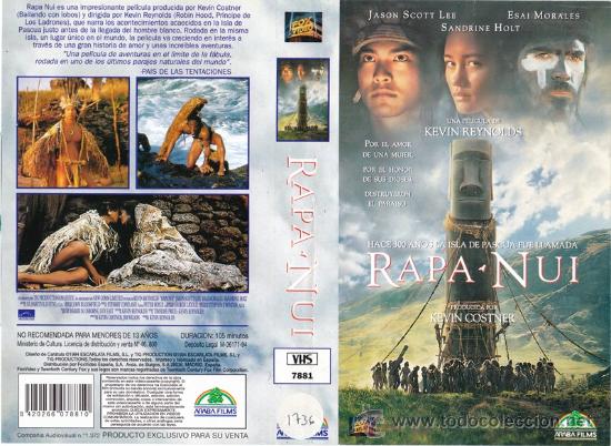 Cine: CARATULA VHS - RAPA NUI - Pedido Minimo 6&euro;