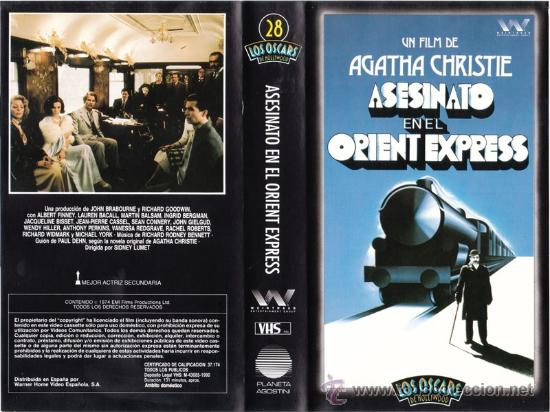 Cine: CARATULA VHS - ASESINATO EN EL ORIENT EXPRESS - Pedido Minimo 6&euro;