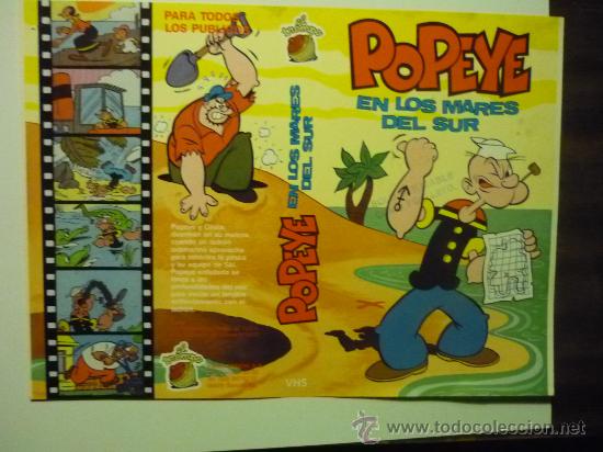 Cine: CARATULA VHS POPEYE EN LOS MARES DEL SUR - Foto 1