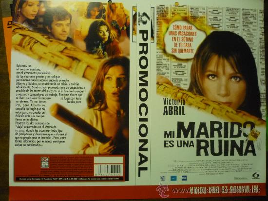 Cine: caratula video tipo guia mi marido es una ruina .- victoria abril vhs