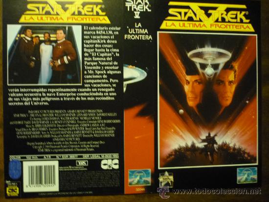 Cine: caratula video vhs star trek v