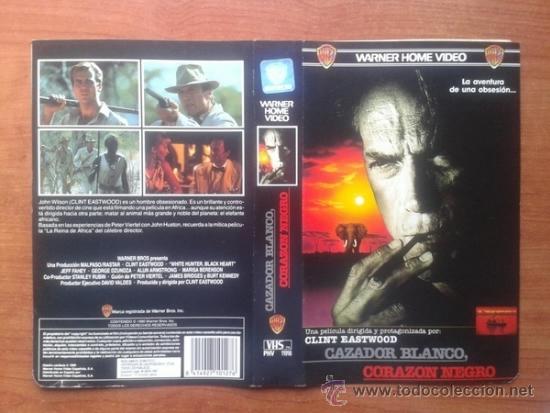 Cine: CARATULA VHS - CAZADOR BLANCO, CORAZON NEGRO - Pedido Minimo 6&euro;