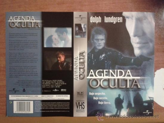 Cine: CARATULA VHS - AGENDA OCULTA - Pedido Minimo 6&euro;