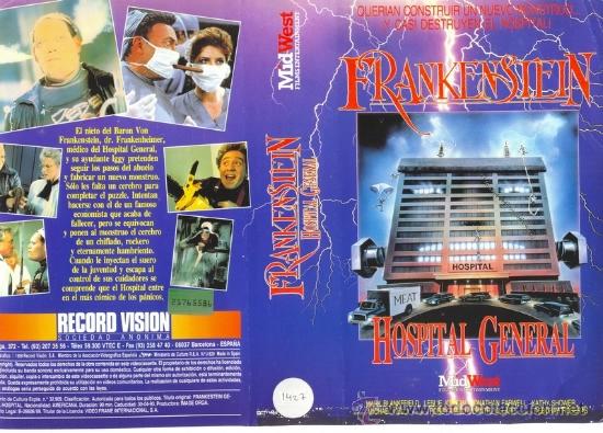 Cine: CARATULA VHS - FRANKENSTEIN, HOSPITAL CENTRAL - Pedido Minimo 6&euro;
