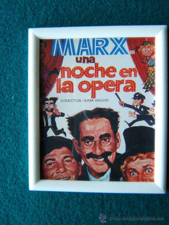 Cine: UNA NOCHE EN LA OPERA - HERMANOS MARX - DIRECTOR : SAM WOOD - CALENDARIO ENMARCADO - A&Ntilde;OS 80