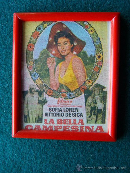 Cine: LA BELLA CAMPESINA-SOFIA LOREN-VITTORIO DE SICA-CALENDARIO ENMARCADO- A&Ntilde;OS 80