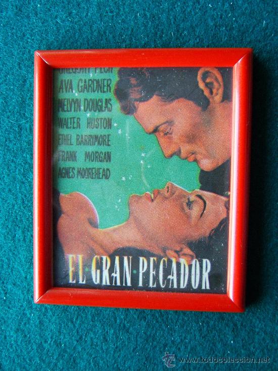 Cine: EL GRAN PECADOR-AVA GARDNER-GREGORY PECK-MELVYN DOUGLAS-CALENDARIO ENMARCADO- A&Ntilde;OS 80