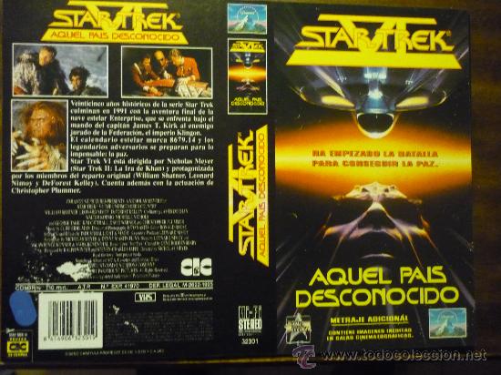 Cine: CARATULA VIDEO VHS STAR TREK-AQUEL PAIS DESCONOCIDO