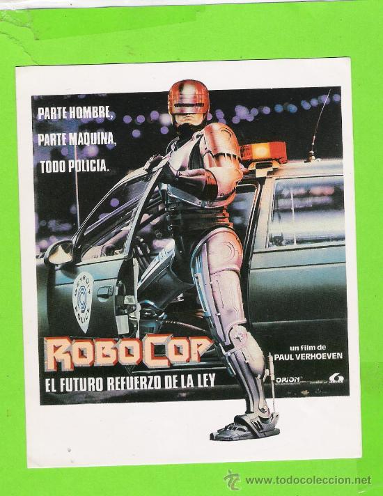 Cine: PEGATINA PUBLICITARIA DE ROBOCOP