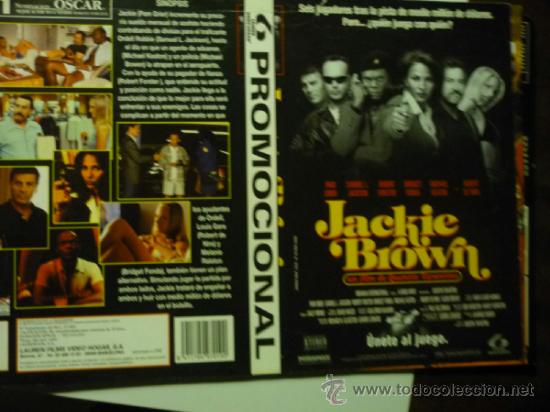 Cine: caratula guia video jackie brown -robert de niro -