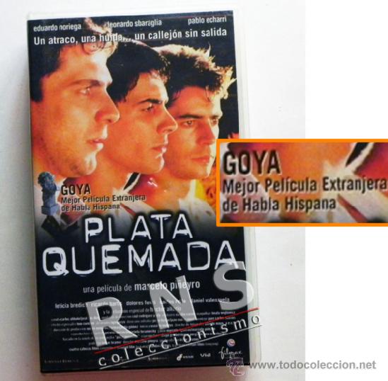 Kino: CAR&Aacute;TULA DE PLATA QUEMADA - PEL&Iacute;CULA EDUARDO NORIEGA LEONARDO SBARAGLIA ALTERIO HECHO REAL GOYA VHS