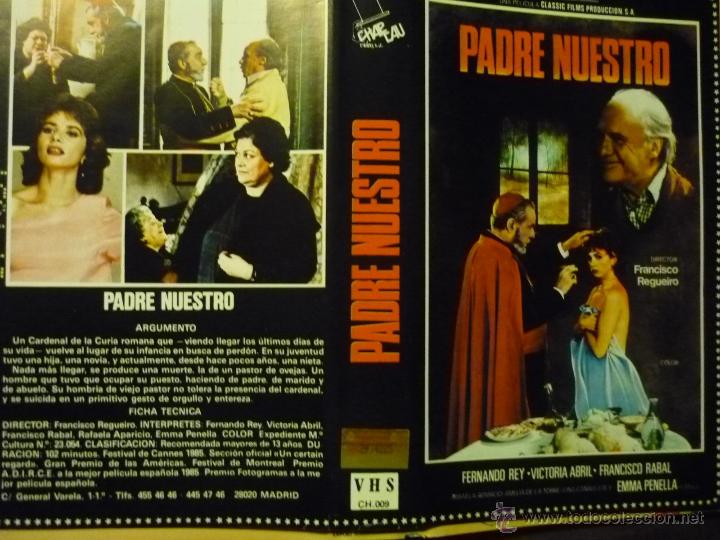 Cine: caratula video vhs padre nuestro .- fernando rey .-victoria abril
