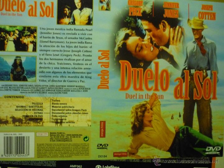 Cine: caratula video dvd duelo al sol .-gregory peck