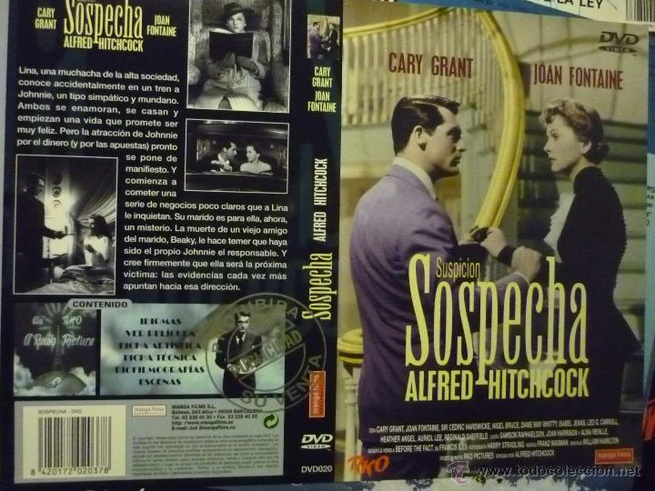 Cine: CARATULA VIDEO DVD SOSPECHA - CARY GRANT