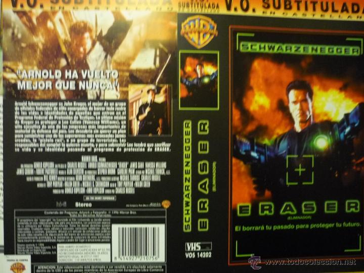 caratula video vhs eraser .-schwarzenegger - Buy Other old articles about  Cinema at todocoleccion - 41268952